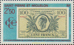 161412 MNH SAN PEDRO Y MIQUELON 1991 CINCUENTENARIO DEL BANCO INTERNACIONAL DE COPERACION ECONOMICA - Used Stamps