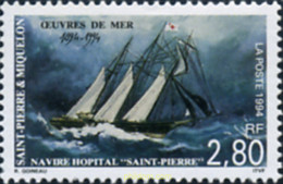 161463 MNH SAN PEDRO Y MIQUELON 1994 CENTENARIO DEL TRABAJO EN EL MAR - Gebraucht