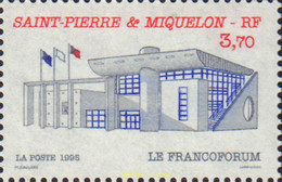 161474 MNH SAN PEDRO Y MIQUELON 1995 EDIFICIOS PUBLICOS. EL FRANCOFORUM - Usados