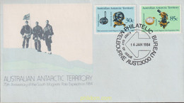 452716 MNH ANTARTIDA AUSTRALIANA 1984 75 ANIVERSARIO DE LA EXPEDICION AL POLO SUR - Oblitérés