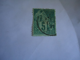 FRANCE  COLONIES   USED STAMPS  5C WITH POSTMARK - Ohne Zuordnung