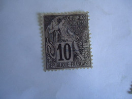 FRANCE  COLONIES   USED STAMPS  10C - Zonder Classificatie