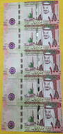 Saudi Arabia 100 Riyals 2021 P-41 C  New Name Saudi Central Bank 5 Pieces UNC From A Bundle - Saudi Arabia