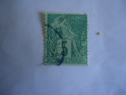 FRANCE  COLONIES   USED STAMPS  5C - Non Classés