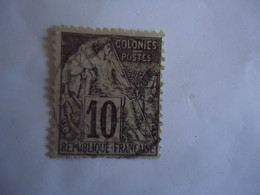 FRANCE  COLONIES   USED STAMPS  10C - Ohne Zuordnung