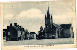 CPA L'Eglise Et La Place De St Aignan Couptrain (186538) - Couptrain