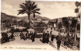 CPA NICE - Le Jardin Public Et Le Casino Municipal (203263) - Transport (rail) - Station