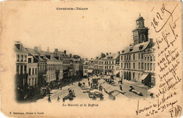 CPA CONDÉ-sur-ESCAUT - Le Marche Et Le Beffroi (190658) - Conde Sur Escaut