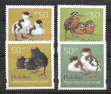 Pologne Polska Poland - Yvert 3469 à 3472** - 4 Valeurs  - Oisillons - 1997 - Unused Stamps