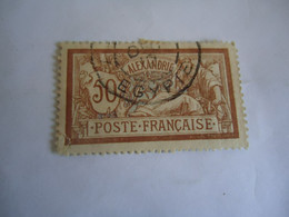 ALEXANDRIA FRANCE  COLONIES   USED STAMPS  WITH POSTMARK ALEXANDRIA EGYPTE  1912 - Altri & Non Classificati