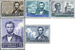 165700 MNH SAN MARINO 1959 150 ANIVERSARIO DEL NACIMIENTO DE ABRAHAM LINCOLN - Usados