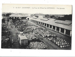 DAHOMEY -  COTONOU - A O F - La Cour Du Wharf Vue Générale Animée Wagon Bon état - Dahomey