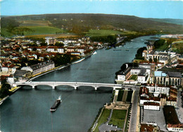 Pont à Mousson * Vue Générale Aérienne Et Le Pont Sur La Moselle * Péniche - Pont A Mousson