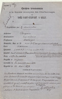 1879 Document Charbon Charbonnages De Noël Sart Culpart à Gilly Vers Namur Begain Horloger - 1800 – 1899