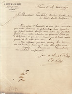 1895 Document Sonet Le Bret Carrières De Saint Fiacre Fours à Chaux à Namur Carrière - 1800 – 1899