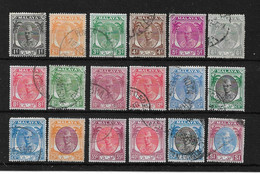 MALAYA - KELANTAN 1951 - 1955 SET TO $1 SG 61/79 FINE USED Cat £101 - Kelantan