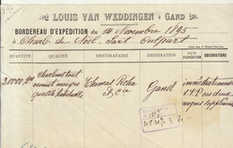 1895 Van Weddingen Gand Vers Charbonnages De Noël Sart Culpart Gilly - 1800 – 1899