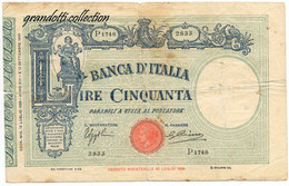 BANCONOTA 50 LIRE FASCETTO CON MATRICE 16 LUGLIO 1935 - Regno D'Italia – Autres