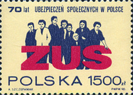 168672 MNH POLONIA 1990 70 ANIVERSARIO DEL REGIMEN DE CONVENCIONE SOCIALES EN POZNAN - Ohne Zuordnung