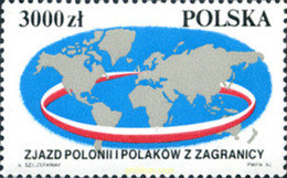 168847 MNH POLONIA 1992 CONGRESO MUNDIAL DE LOS POLACOS VIVIENDO HORARIO DE POLONIA - Zonder Classificatie