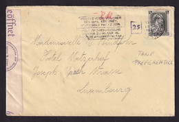 DDCC 848 - Enveloppe TP Col Ouvert BRUXELLES 1940 Vers LUXEMBOURG - Censure De KOLN - TARIF PREFERENTIEL - WW II (Covers & Documents)