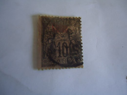 CHINA  FRANCE  USED STAMPS  10C OVERPRINT - Altri & Non Classificati