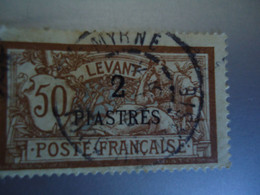 LEVANT   FRANCE  USED  STAMPS  OVERPRINT  WITH  POSTMARK SMYRME - Otros & Sin Clasificación