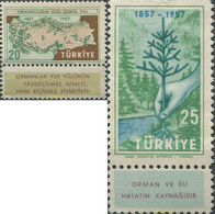 666683 HINGED TURQUIA 1957 CENTENARIO DE LA ENSEÑANZA FLORESTAL - ...-1858 Prephilately