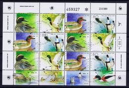 Israel: Mi 1131 - 1134  Birds 1989 Kleinboge Cancelled - Hojas Y Bloques