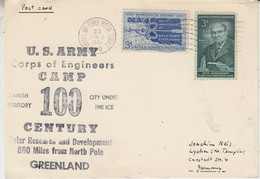 USA / Greenland Cover Camp Century Cover US Army Corps Of Engineers Ca  JUN 5 1961 (RD183) - Stations Scientifiques & Stations Dérivantes Arctiques