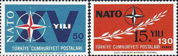 172314 MNH TURQUIA 1964 15 ANIVERSARIO DE LA ORGANIZACION DEL TRATADO ATLANTICO-NORTE - Lots & Serien