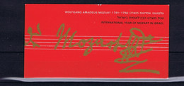 Israel: Mi 1204 Mozart Booklet  1991 MNH/** Sans Charniere. Postfrisch - Markenheftchen