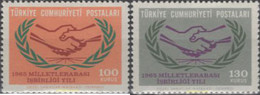 172395 MNH TURQUIA 1965 AÑO DE LA COOPERACION INTERNACIONAL Y 20 ANIVERSARIO DE LAS NACIONES UNIDAS - Colecciones & Series
