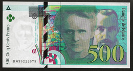 Billet De 500 F Pierre Et Marie Curie 1998 - 500 F 1994-2000 ''Pierre En Marie Curie''