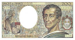 3 Billets Consécutifs 200 F Montesquieu 1992 - 200 F 1981-1994 ''Montesquieu''