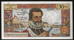 Billet 50 NF HENRY IV - 50 NF 1959-1961 ''Henri IV''