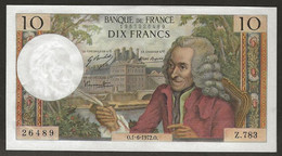 Billet 10F VOLTAIRE 1972 - 10 F 1963-1973 ''Voltaire''