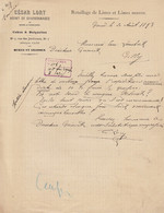 1894 César Lory Charbon Lime à Gand Gent - 1800 – 1899