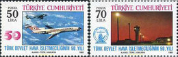173153 MNH TURQUIA 1983 50 ANIVERSARIO DE LA AVIACION CIVIL TURCA - Collezioni & Lotti