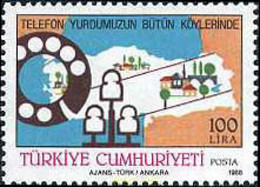 173535 MNH TURQUIA 1988 EXTENSION DEL TELEFONO - Collections, Lots & Séries