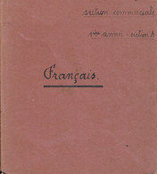 Cahier De Français Ayant Appartenu à Une élève De L'École Industrielle De La Louvière (année 1943/43, 112 Pages) - Unclassified