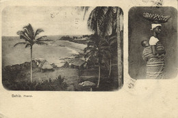 Brazil, SALVADOR, Bahia, Pharol Da Barra, Lighthouse, Woman Head Transport (1902) Postcard - Salvador De Bahia