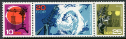 DDR / E. GERMANY 1968 Meteorological Observatory Strip MNH / **.  Michel 1343-45 - Nuevos