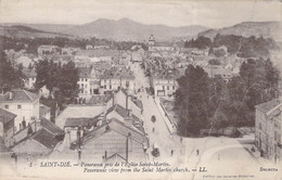 CPA FRANCE - 88 - SAINT DIE - Panorama Pris De L'église St MArtin - LL - Pliure - Saint Die