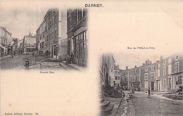 CPA FRANCE - 88 - DARNEY - Grande Rue Et Rue De L'Hôtel De Ville - Sorlot Darney - Dos Non Divisé - Darney