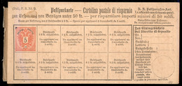 Antichi Stati Italiani - Lombardo Veneto - Territori Italiani D'Austria - Cartolina Postale Di Risparmio Da 5 Kreuzer -  - Other & Unclassified