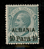 Uffici Postali All'Estero - Levante - Albania - 1907 - 10 Para Su 5 Cent Leoni (7) - Gomma Originale - Ben Centrato - Unclassified