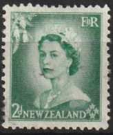 MiNr. 356 Neuseeland 1955, 20. Okt./1958, 3. Febr. Freimarken: Königin Elisabeth II. (rechts Unten Ohne Sterne). S - Used Stamps