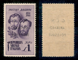 C.L.N. - Ariano Polesine - 1945 - 1 Lira Bandiera (Errani 45aa Varietà) Con Decalco + N Senza Punto - Soprastampa Evanes - Other & Unclassified