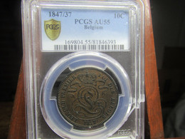 10 Centimes 1847/37 Pcgs AU 55  Avec Point - 10 Centimes